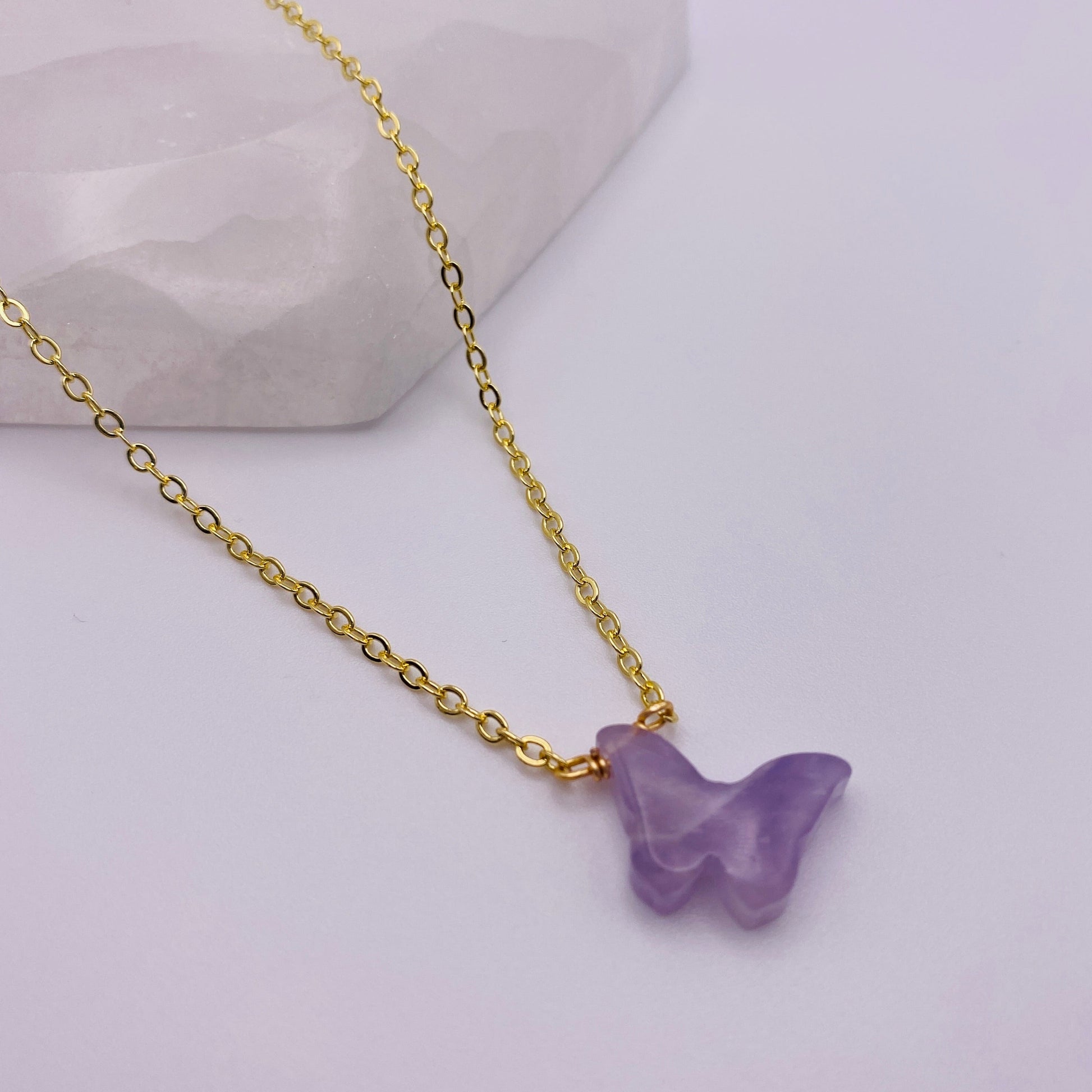 Amethyst Butterfly Necklace Image