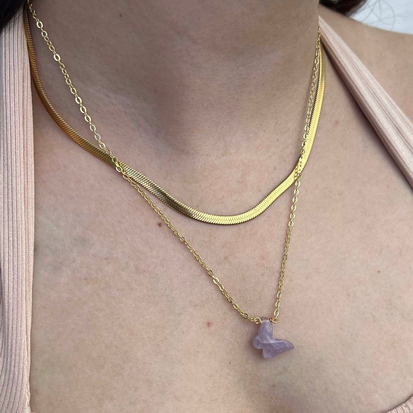 Amethyst Butterfly Necklace Image 2
