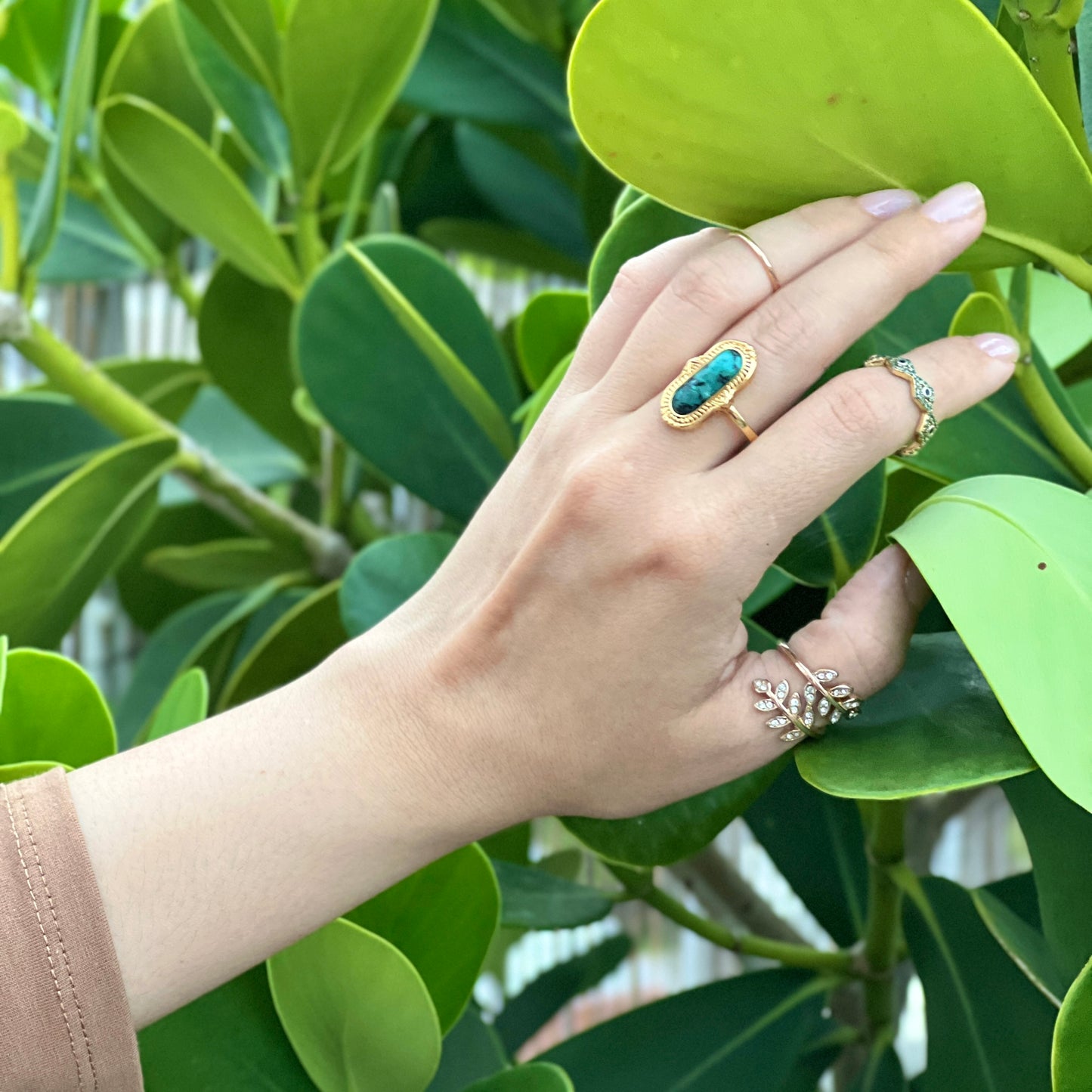 African Turquoise Ring Image 2